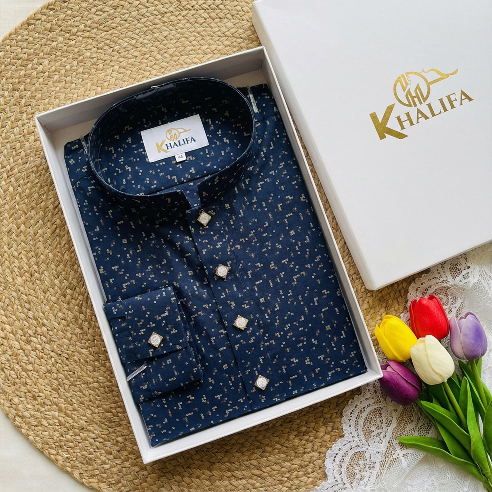 3 Premium Panjabi Dark Blue - Image 1