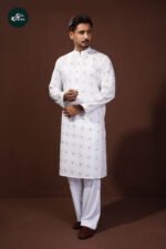 Premium White Cotton Punjabi (A4) - Image 2