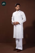 Premium White Cotton Punjabi (A2) - Image 2